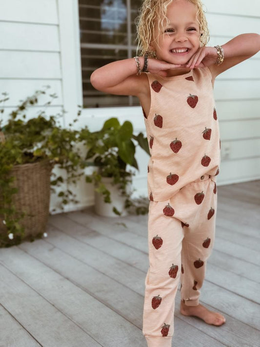 Strawberry Tank and Slouch Set