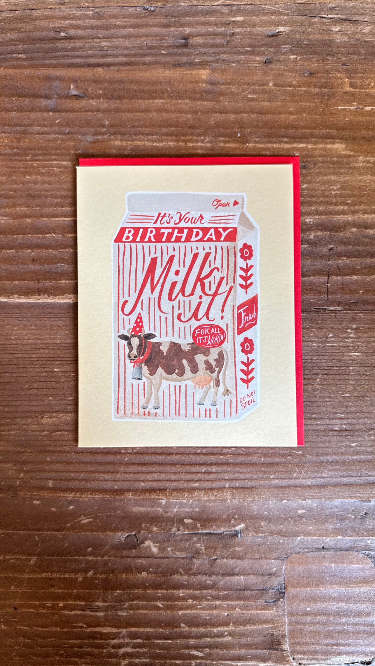 Milk It Birthday Card