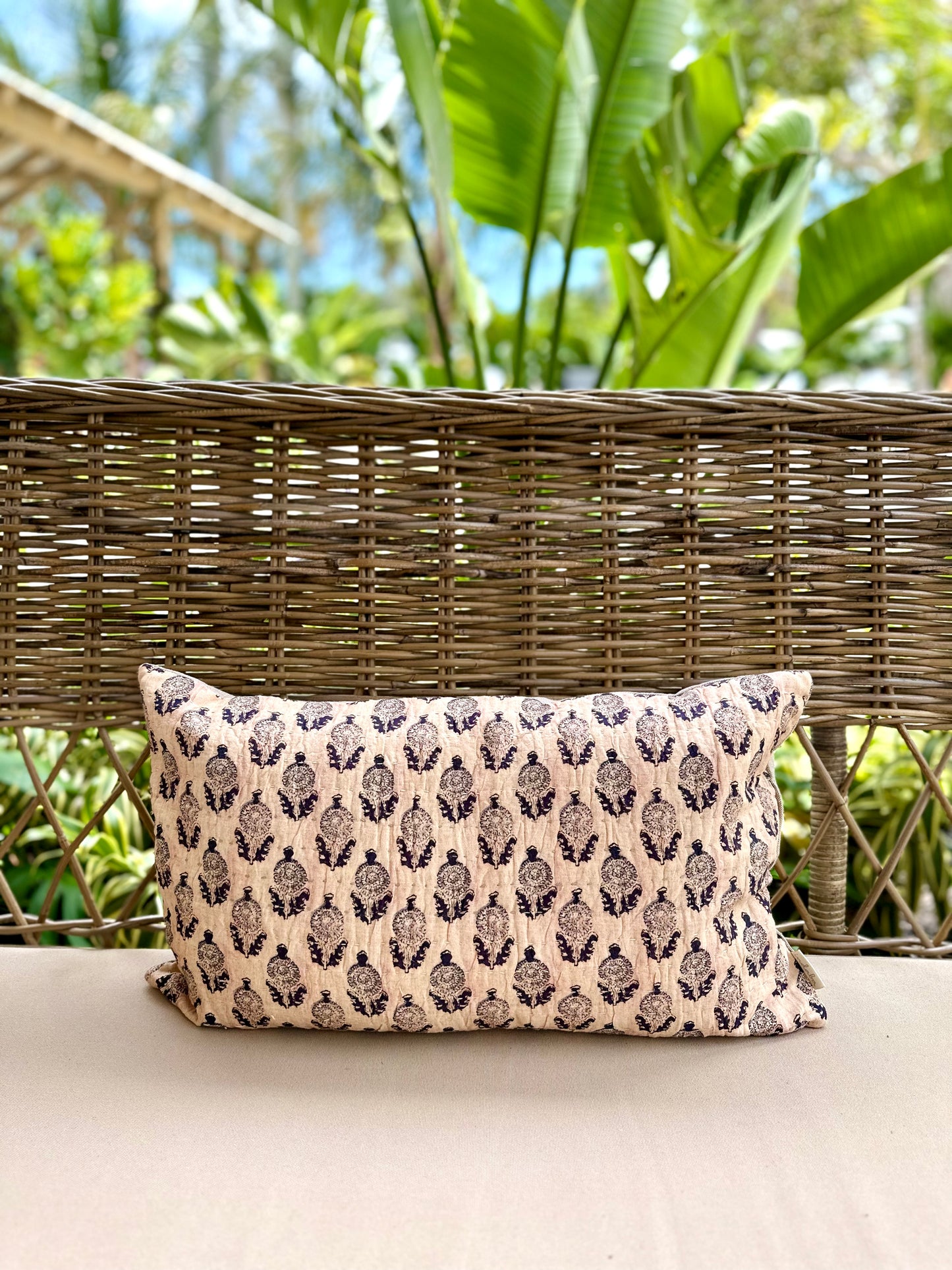 Linen Patterned Pillow, Five Styles