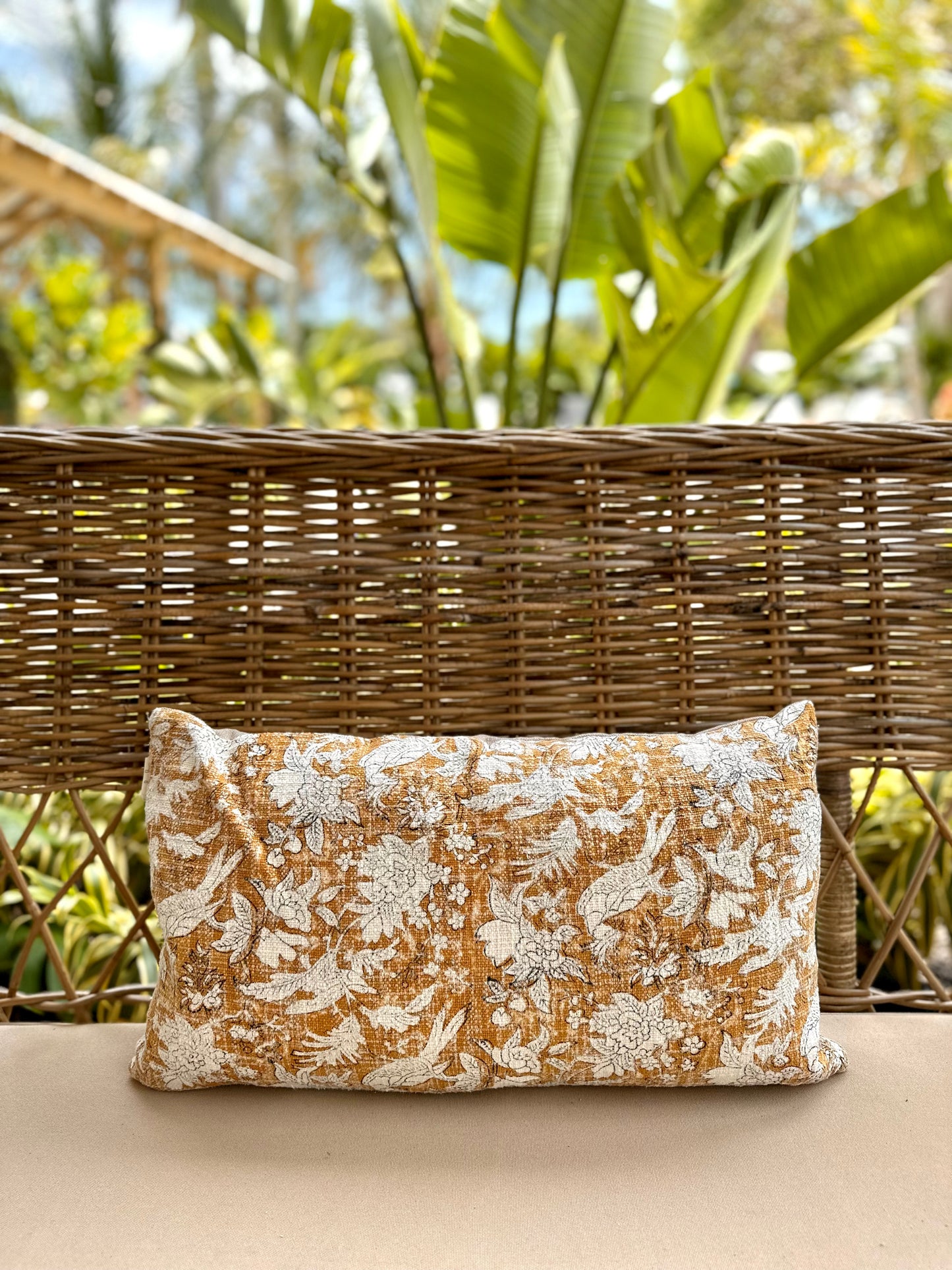 Linen Patterned Pillow, Five Styles