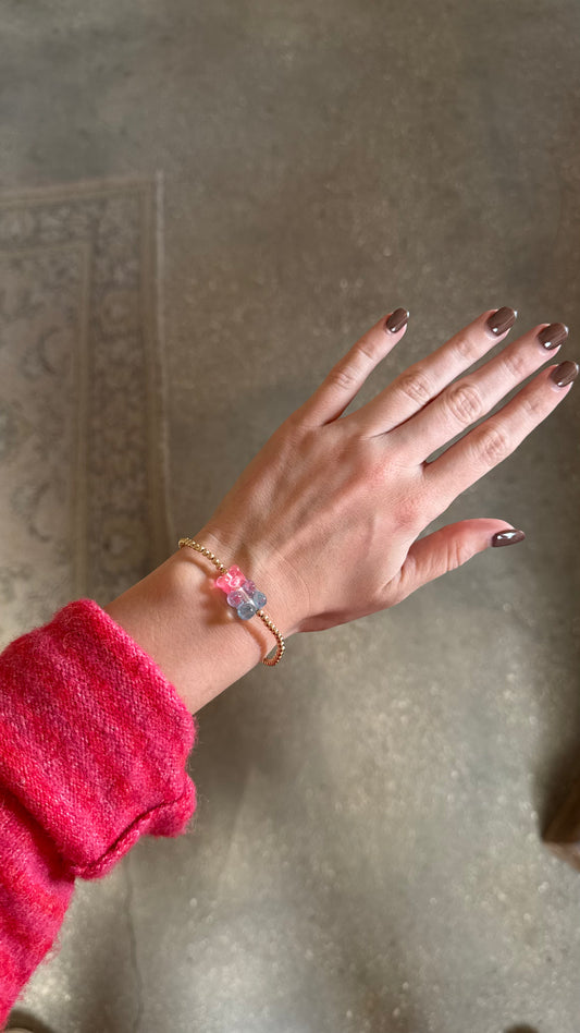 Ombre Gummy Bear | Gold Filled Beaded Bracelet