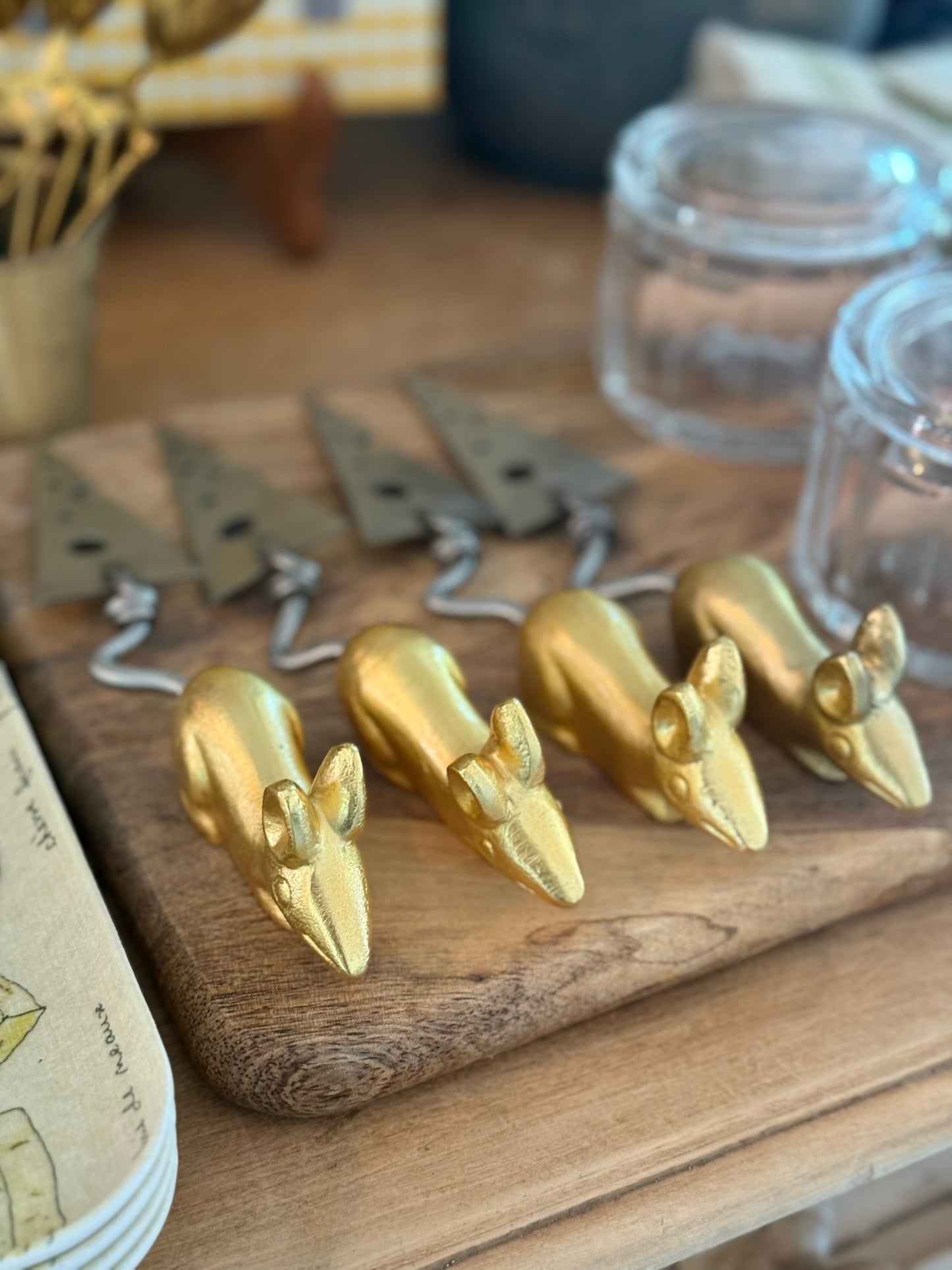 Golden Mouse Cheese Knife