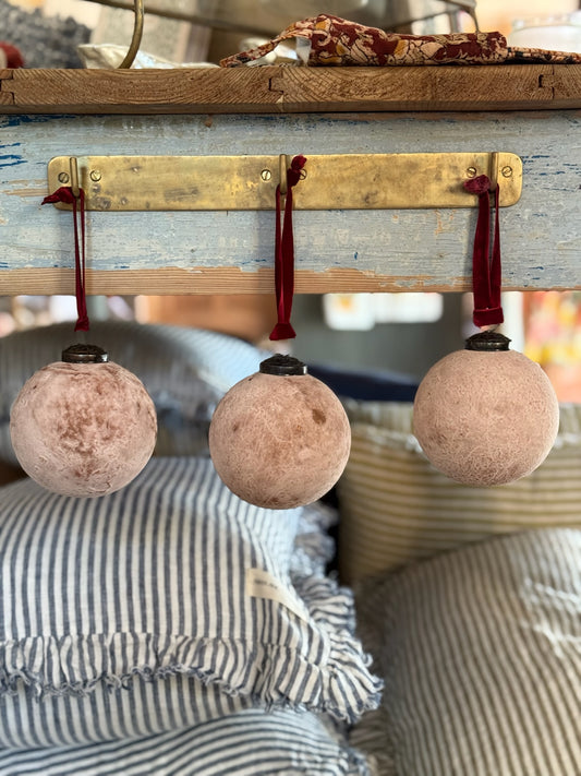 Recycled Frosted Berry Glass Ornament