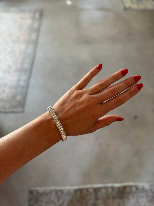 Rhinestone Baguette Stretch Bangle