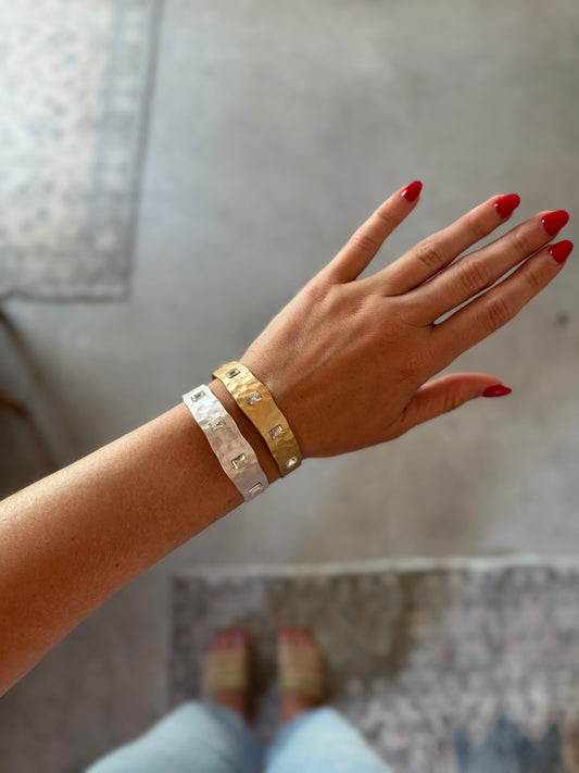 Rhinestone Cuff Bracelet, 2 Colors