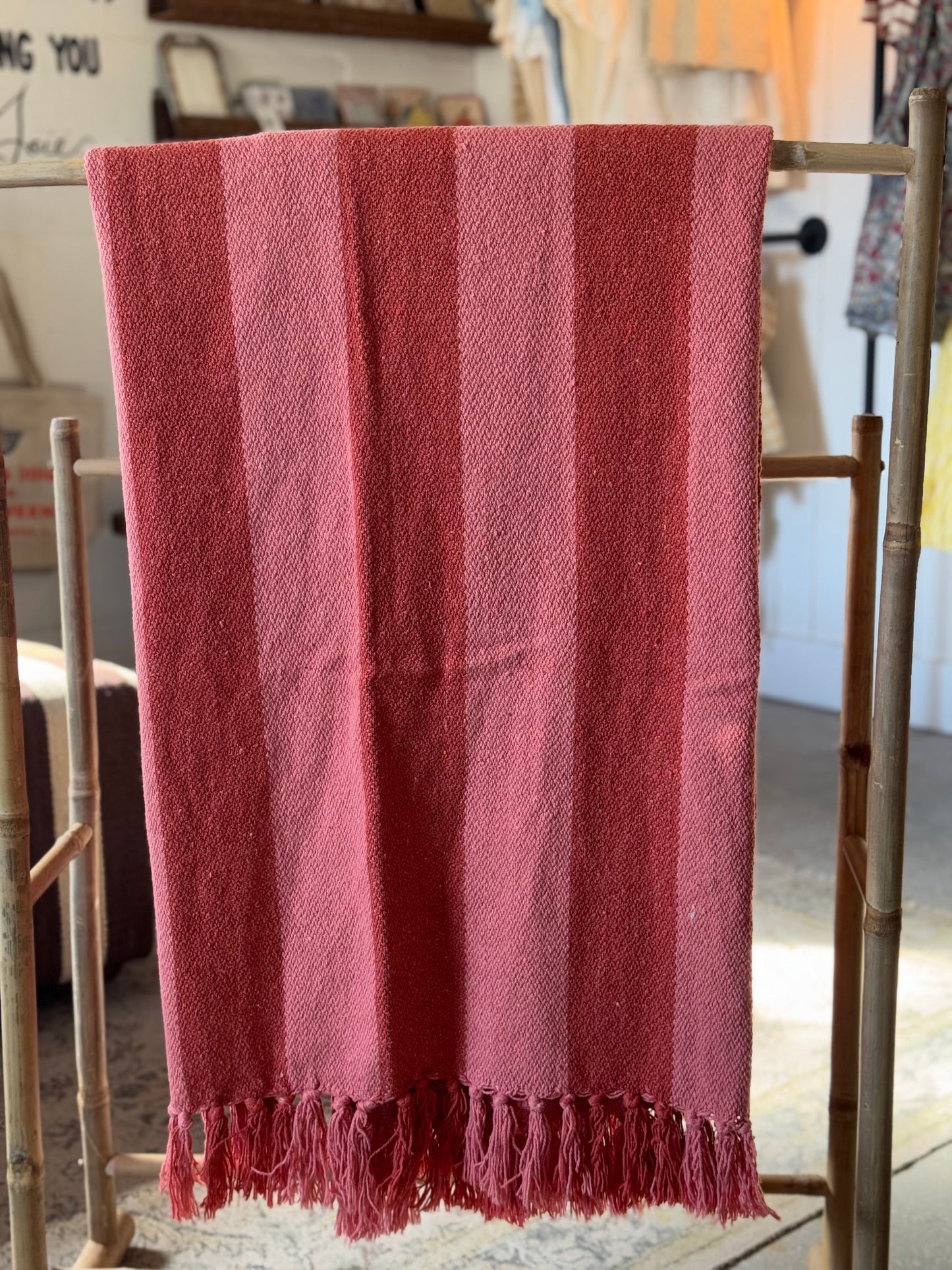 Strawberry Cabana Striped Towel / Blanket