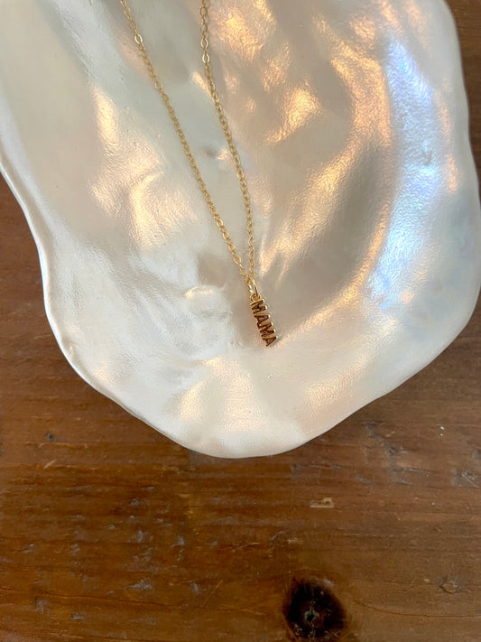 Little Mama Necklace, Gold Filled