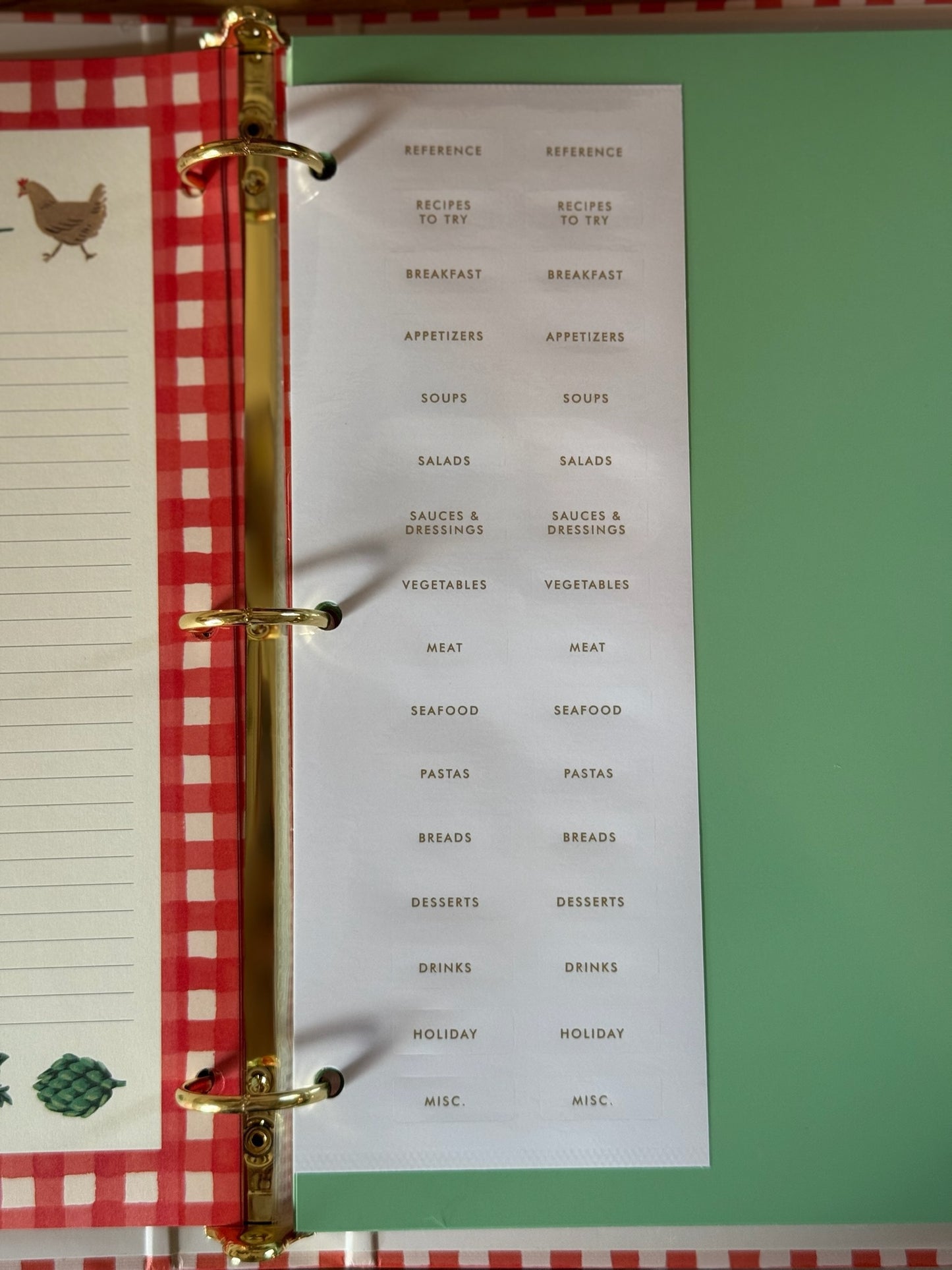 Cherry Recipe Binder