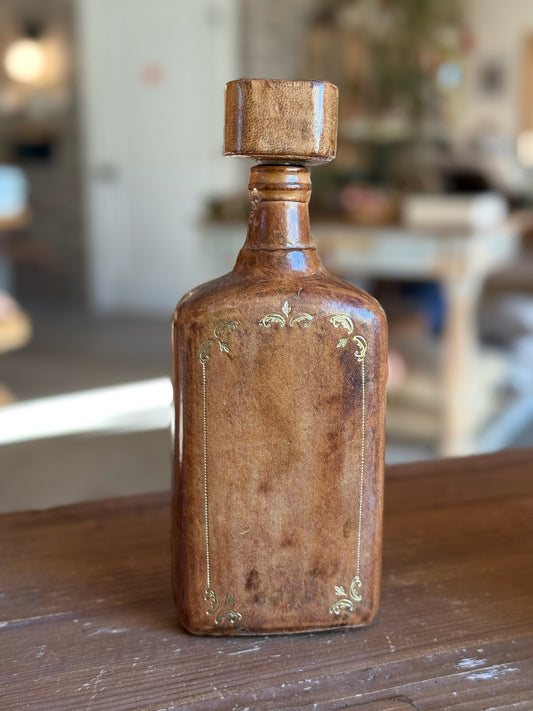 Vintage Italian Leather Decanter