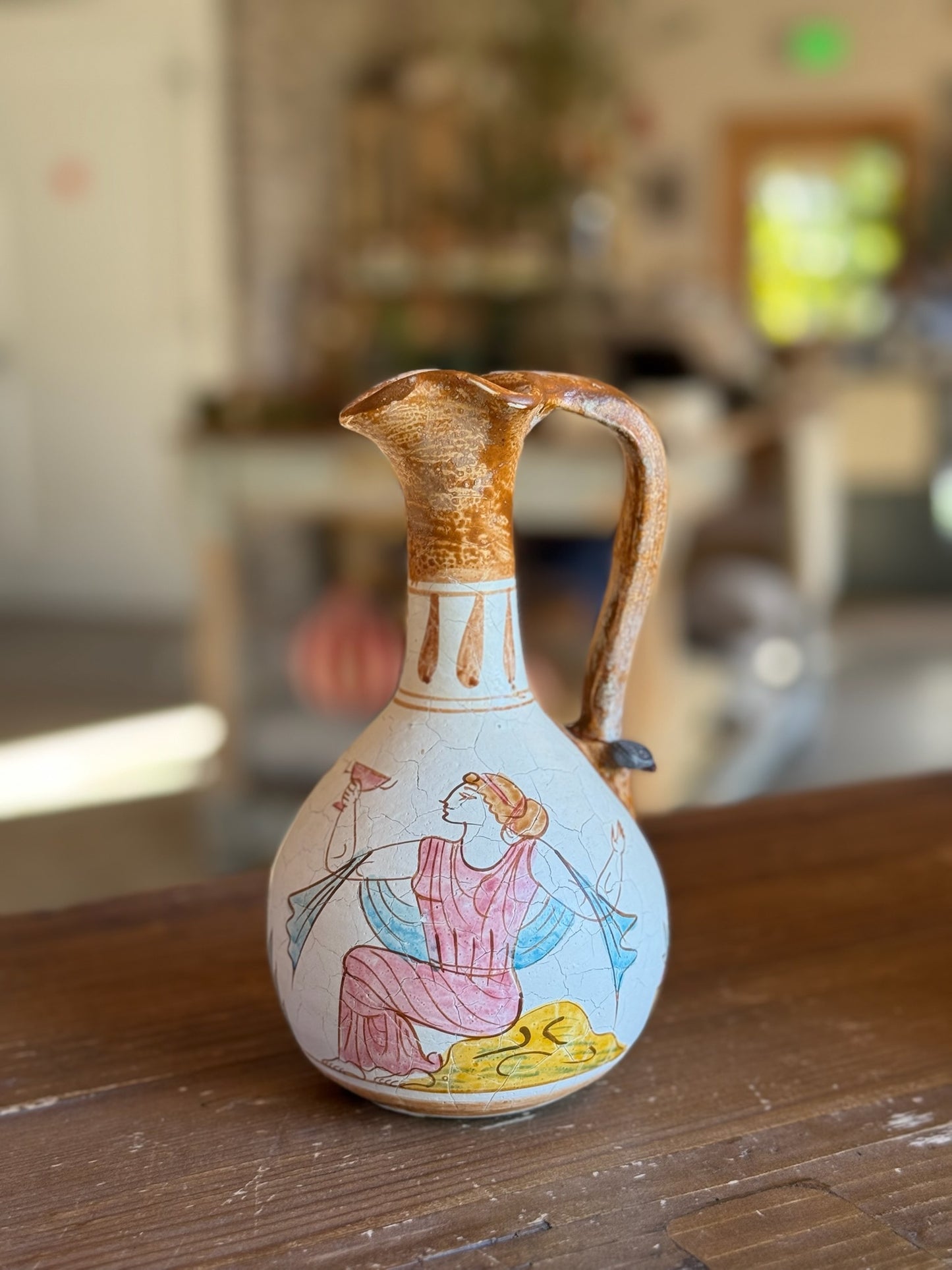 Vintage Grecian Handmade Vase