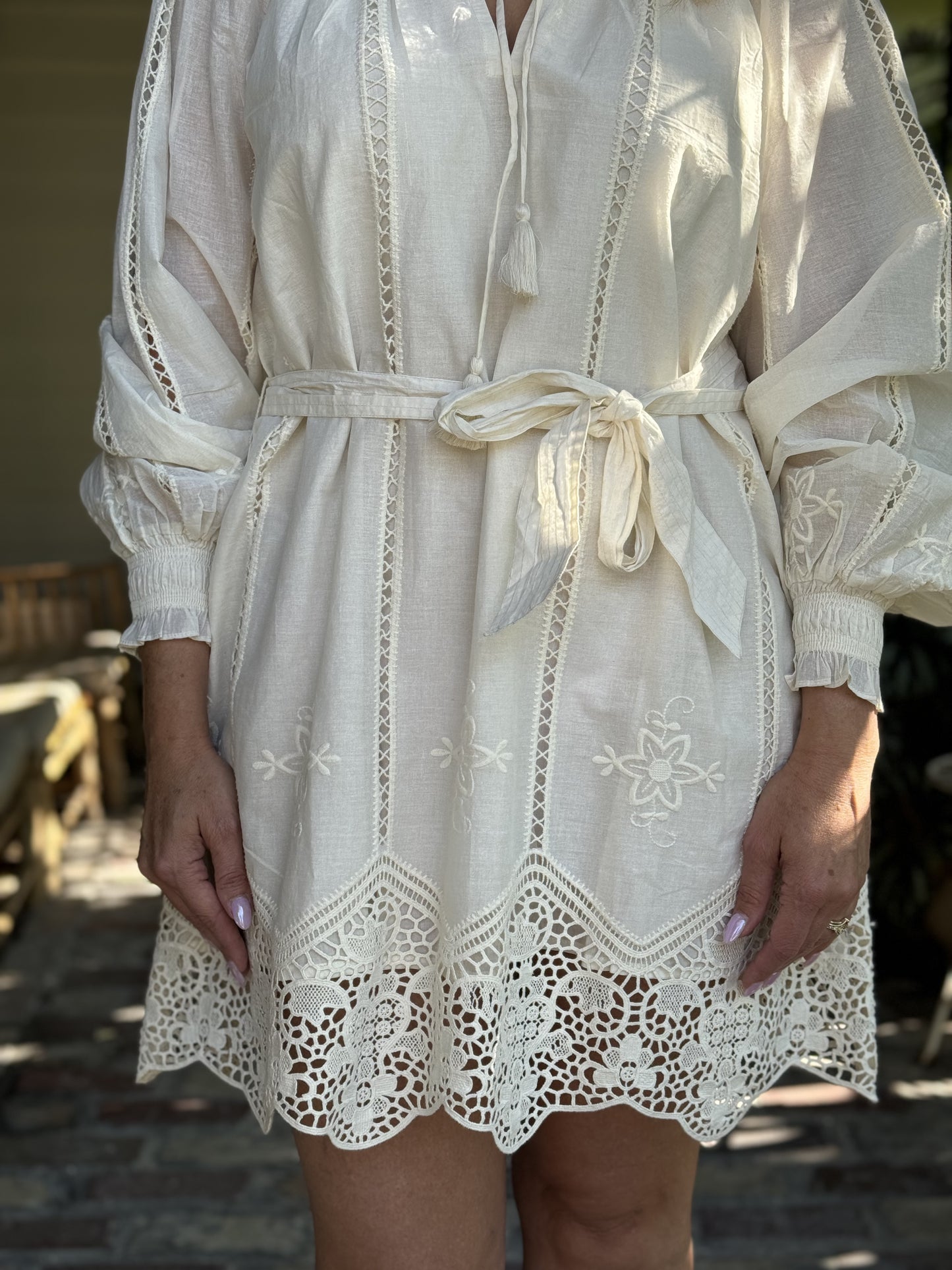Antique Ivory Mini Dress
