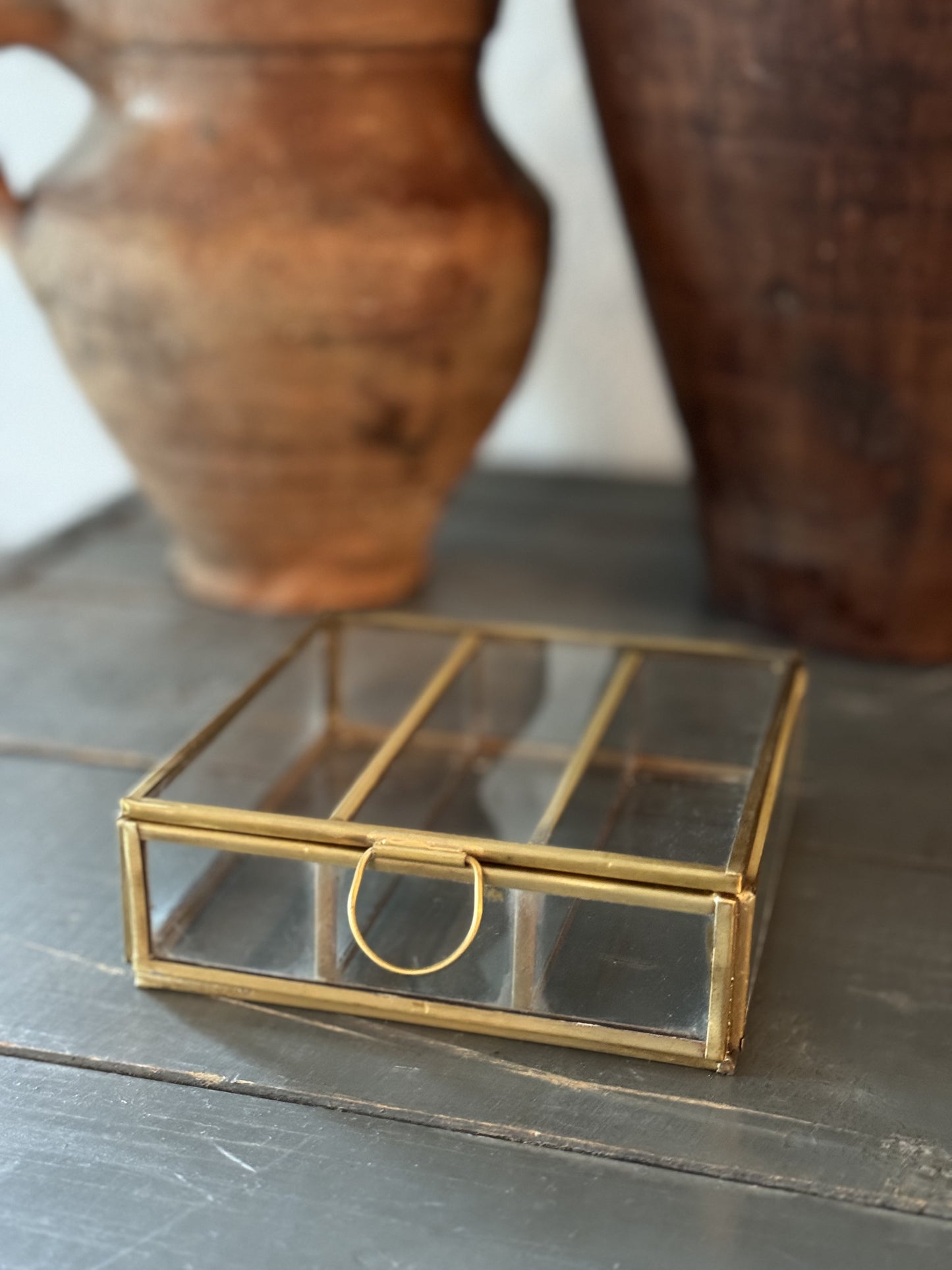 Brass and Glass Display Box, Small