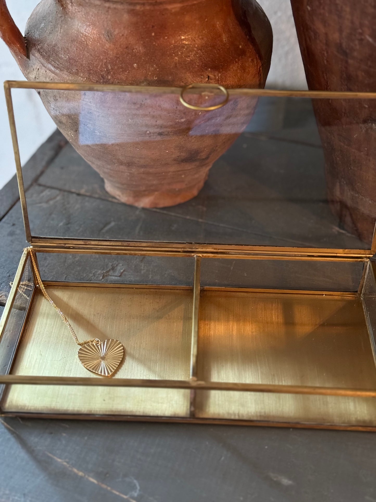 Brass and Glass Display Box, Large