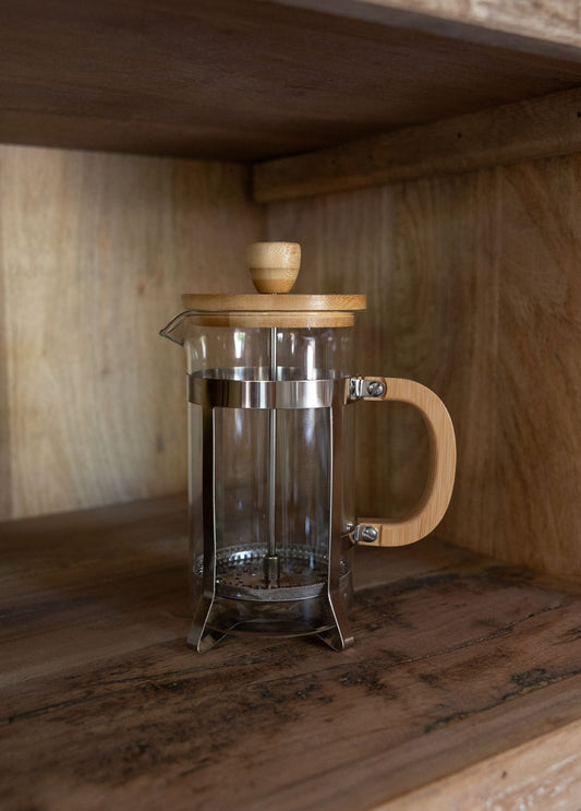 French Press with Bamboo Lid