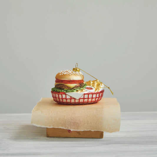 Burger & Fries Basket Ornament