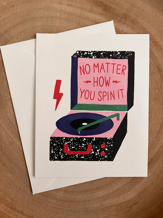 "No Matter How You Spin It" Thank You Card